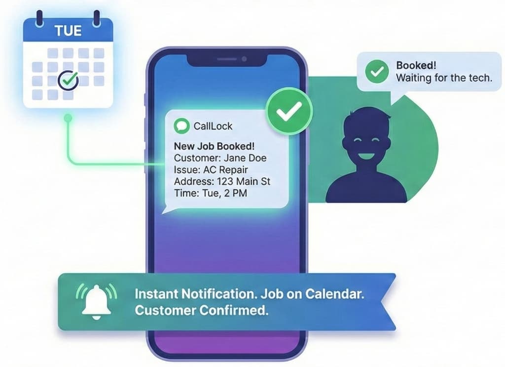 You Get Notified. Job Booked.